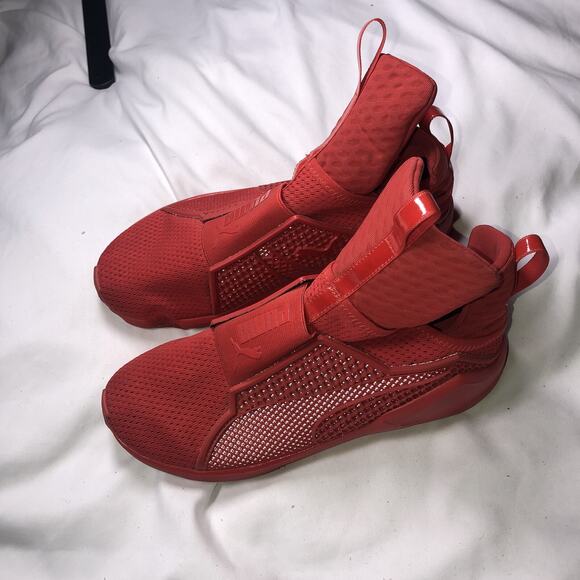 PUMA Fierce Sneakers Fenty Women Size 8.5 Red Core Quilted Training LaceLess - Picture 5 of 10